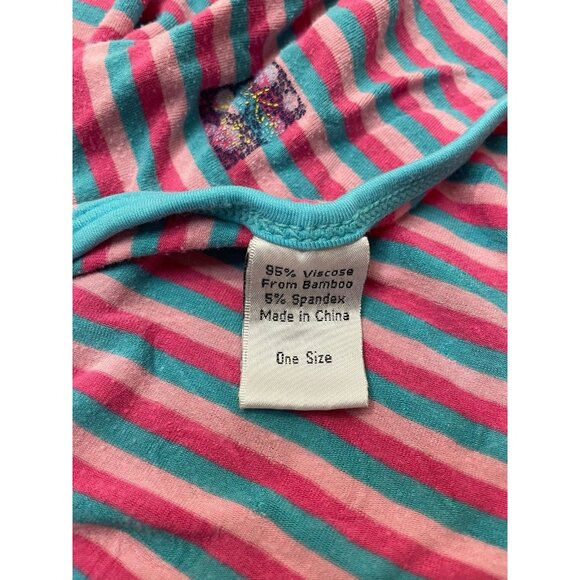 KicKee Pants Swaddle Blanket Striped Pink Blue One Size - Picture 3 of 3